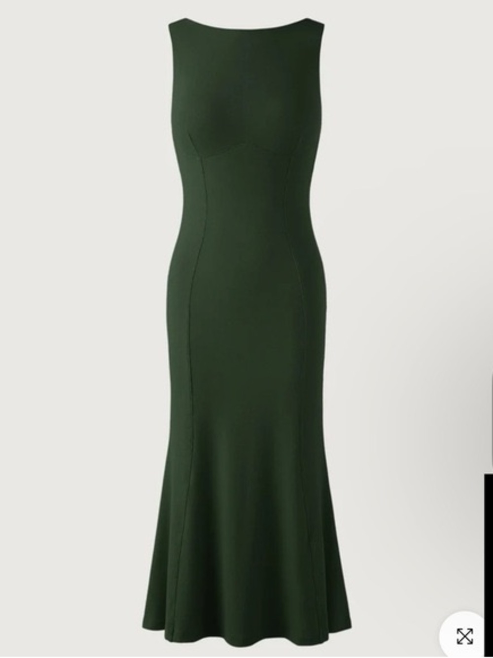 OGL Dark Green Sleeveless Mermaid Maxi Dress